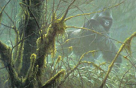 Robert Bateman-intrusion mountain gorilla