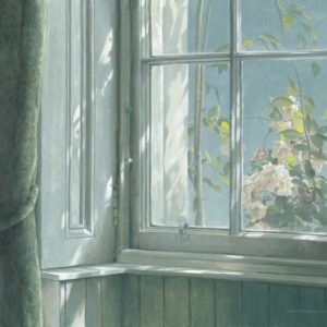 Robert Bateman-manor house wren roses