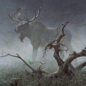 Robert Bateman-moose in moonlight
