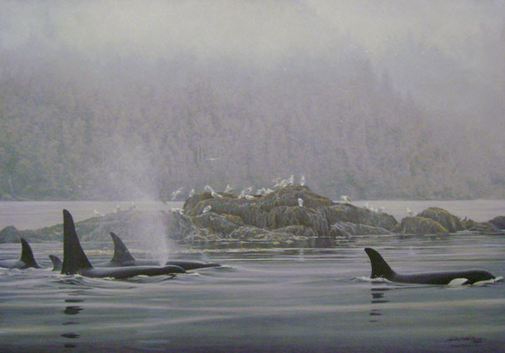 Robert Bateman-orca procession