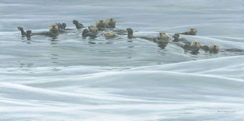 Robert Bateman-raft of otters