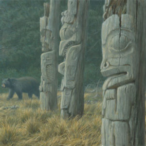 Robert Bateman-totem and bear