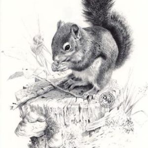 carl brenders-squirrels dish pencil