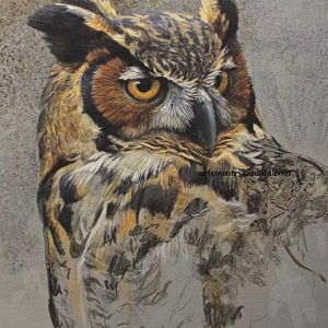 Robert Bateman-Great-Horned Owl-Study