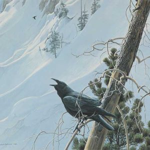 Robert Bateman-Winter in the Mountains-Raven