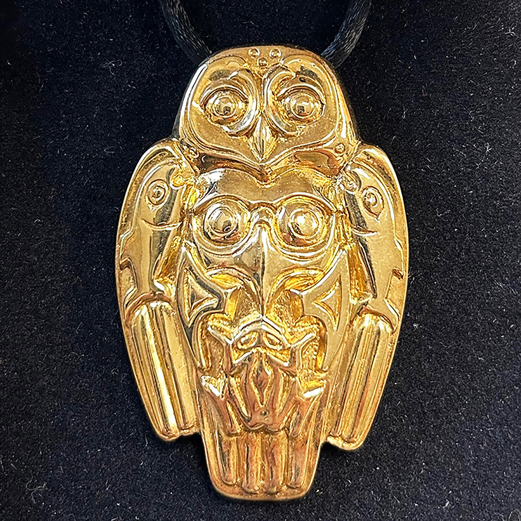 Robert Bateman - Totem Spirit - Spotted Owl Pendant Gold