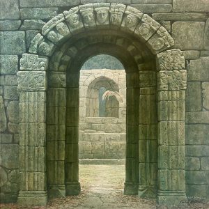 Robert Bateman - Irish Church and Barn Owl