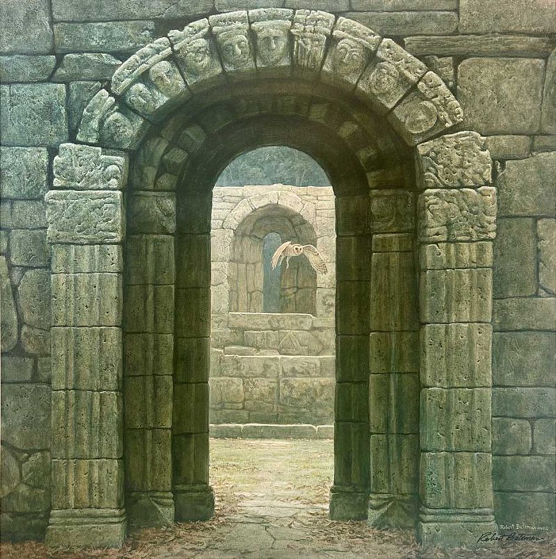 Robert Bateman - Irish Church and Barn Owl