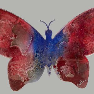 Jeff Vermeeren - Large Butterfly - Red and Blue